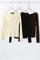 Asymmetric Ribbed Jumper