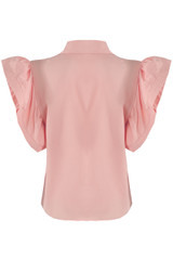 Frill Sleeve Boxy Blouse