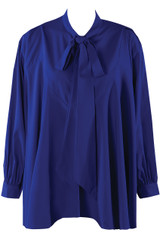 Oversized Blouse With Neck Tie