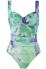 Watercolour Print Mesh Bodysuit