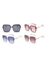 Pentagon Sunglasses With Gold Bee Arm