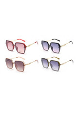 Pentagon Sunglasses With Gold Bee Arm