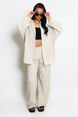 Cheese Cloth Blouse And Wide Leg Trouser Co-Ords
