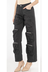 Wide Leg Cargo Pocketed Trouser