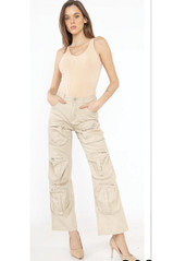 Wide Leg Cargo Pocketed Trouser