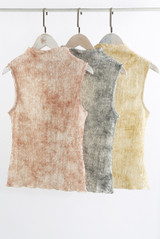 Pastel High Neck Sleeveless Top