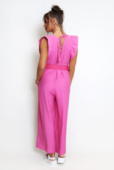 V Neck Wide Leg Jumpsuit