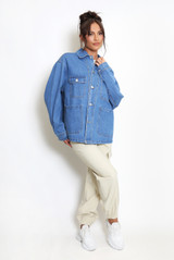 Blue Wash Denim Shacket