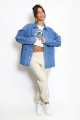 Blue Wash Denim Shacket