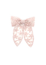 Oversized Floral Lace Hair Bow Clip
