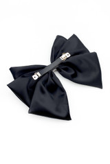 Oversized Diamante Satin Bow Hair Clip