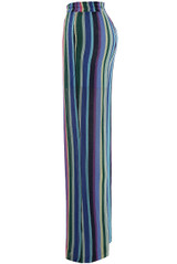 Multicoloured Stripe Flare Trouser