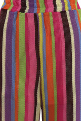 Multicoloured Stripe Flare Trouser