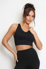 Cut Out Back Gym Crop Top