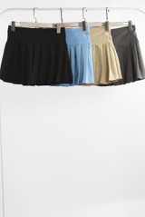 Pleated Bengaline Mini Skort