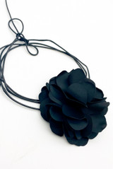 Black Corsage Choker Necklace