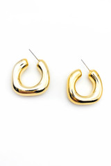 Chunky U Hoop Earrings 