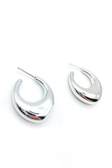 Chunky Pointed Oval Earrings 