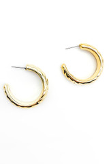 Half Hoop Etched Earrings 