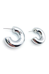 Chunky Half Hoop Earrings 