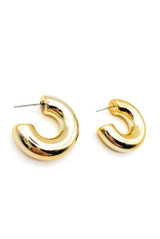 Chunky Half Hoop Earrings 