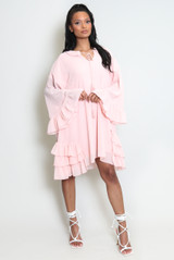 Chiffon Ruffle Tunic Dress