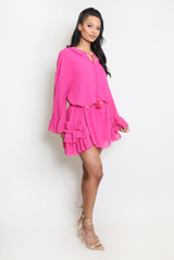 Chiffon Ruffle Tunic Dress