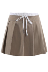 White Waistband Tailored Skort