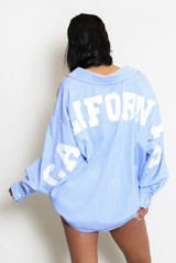 Striped California Slogan Blouse