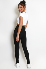 Front Zip Up High Waist Leggings 