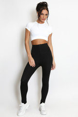 Front Zip Up High Waist Leggings 