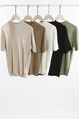Mock Neck Ribbed Top