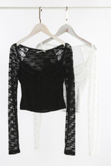 Floral Lace Long Sleeve Boho Top
