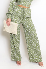 Printed Wide Leg Trouser