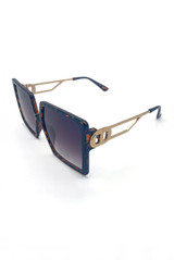 Oversized Square Cut Out  Arm Sunglasses 