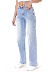 Loose Straight Fit Denim Blue Jeans