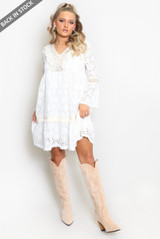 Lace Boho Smock Dress