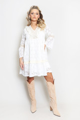 Lace Boho Smock Dress