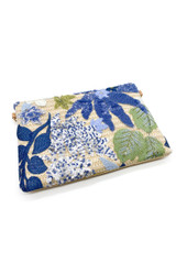 Floral Sequin Jute Clutch Bag 