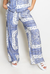 Paisley Printed Wide Leg Trouser