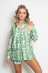 Printed Buttons Up Blouse