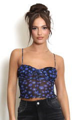 Floral Mesh Gypsy Vest Top
