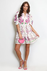 Floral Print Smock Dress