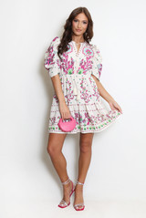 Floral Print Smock Dress