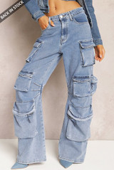 Slouchy Pocket Cargo Jeans