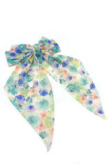 Floral Chiffon Hair Bow Clip