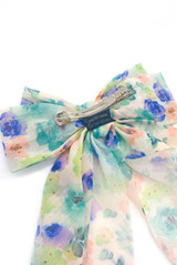 Floral Chiffon Hair Bow Clip