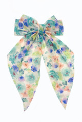 Floral Chiffon Hair Bow Clip