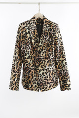 Animal Print Button Up Blazer