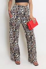 Animal Print Tailored Trouser